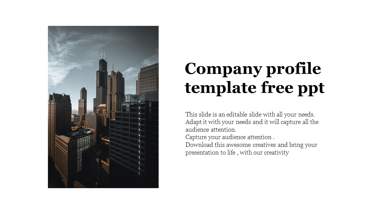 company profile template free ppt